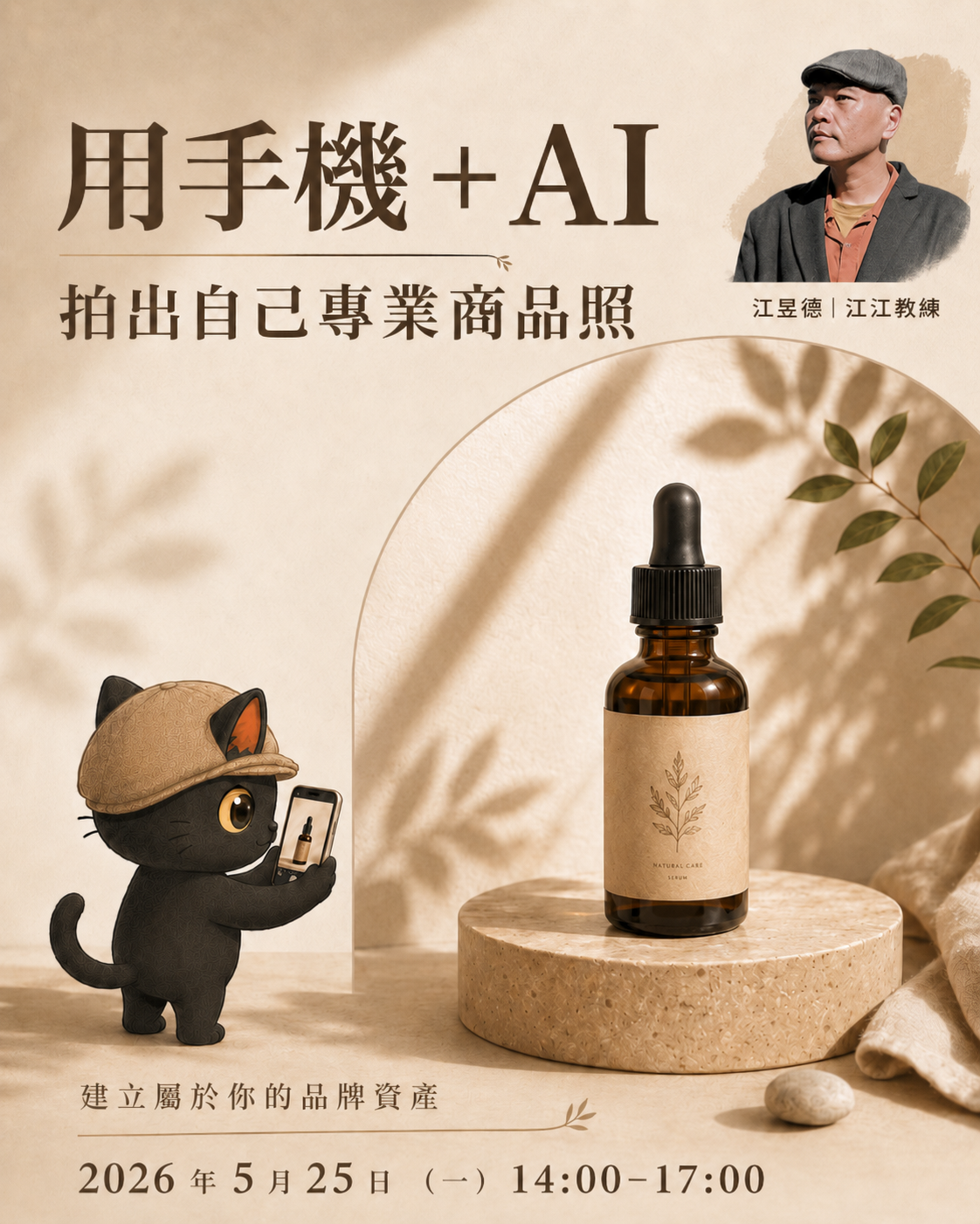 用手機加 AI 拍出自己專業商品照課程封面